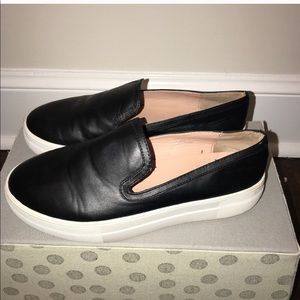 Topshop slip on shoes black
